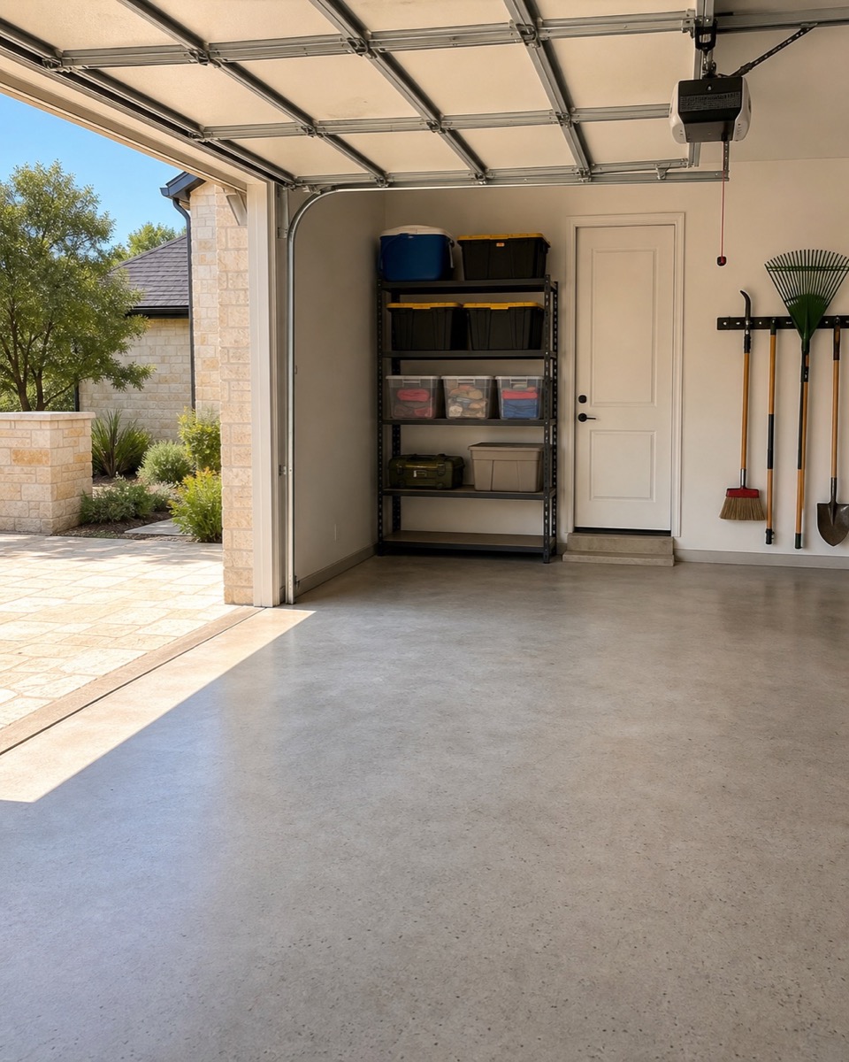 Clean garage after junk removal